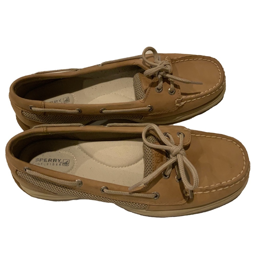 SPERRY TOP-SIDER WOMEN’S LAGUNA LINEN TAN COLOR SIZE 9M
